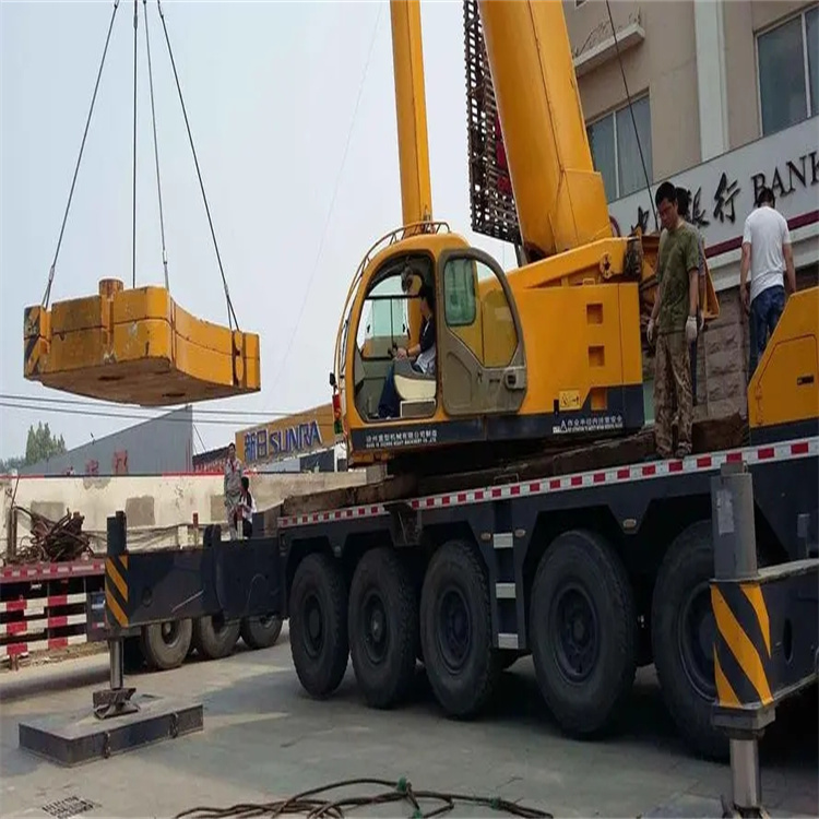 上饶广丰当地吊车出租|机器吊装|75吨|工厂搬迁服务